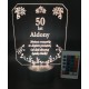 50 urodziny - lampka led